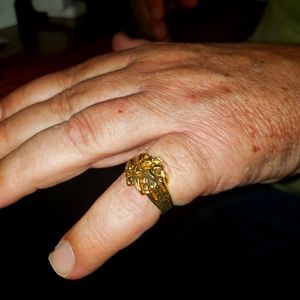 Gold nugget ring 14 k